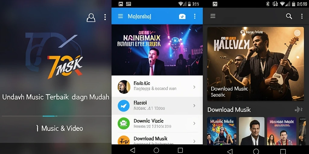Antarmuka 73K yang sederhana memudahkan pengunduhan lagu.