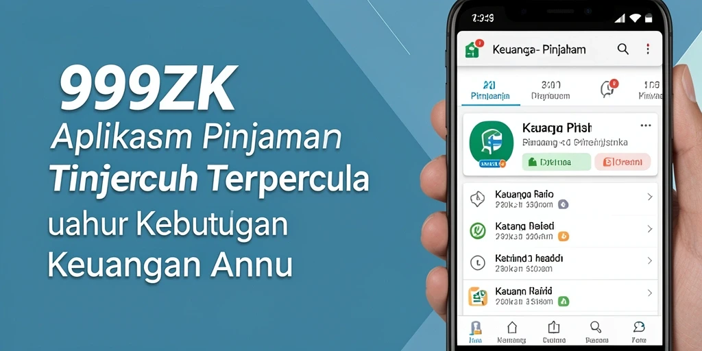 Antarmuka aplikasi 999ZK yang user-friendly untuk pengajuan pinjaman.