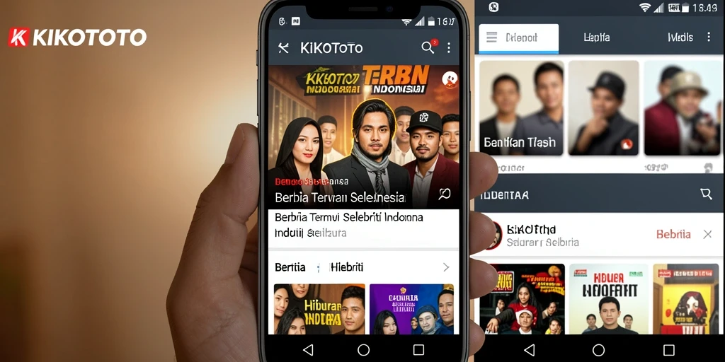 Antarmuka KIKOTOTO menampilkan berita selebriti dengan jelas dan menarik.