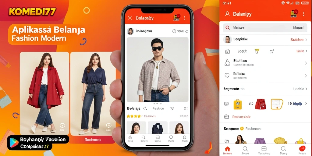 Antarmuka modern dan berfungsi penuh untuk belanja fashion.