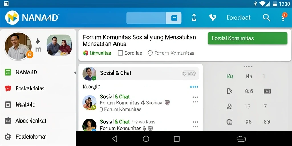 Antarmuka aplikasi NANA4D yang ramah pengguna dan intuitif.