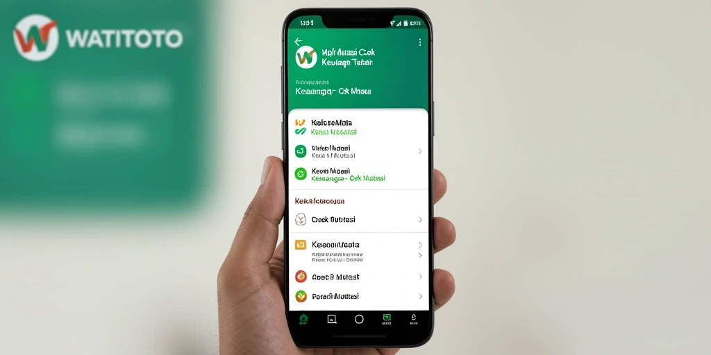 Tampilan utama WATITOTO yang menampilkan mutasi keuangan secara terperinci.