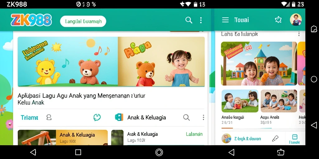 Antarmuka ZK988 yang menarik dengan fitur lagu anak.