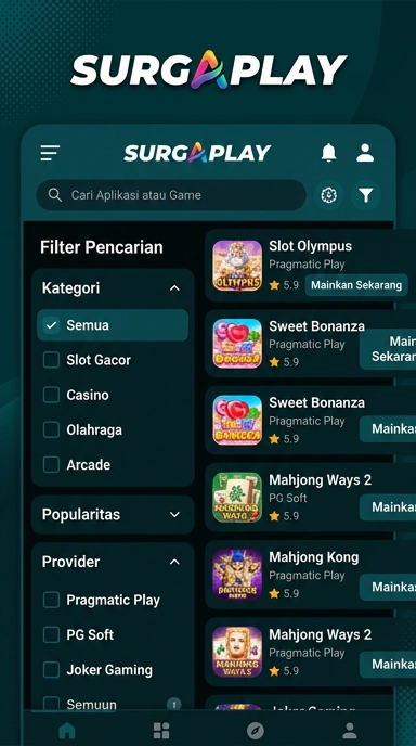 Surgaplay — Indeks Aplikasi Populer dan Kanal Uji Terpercaya