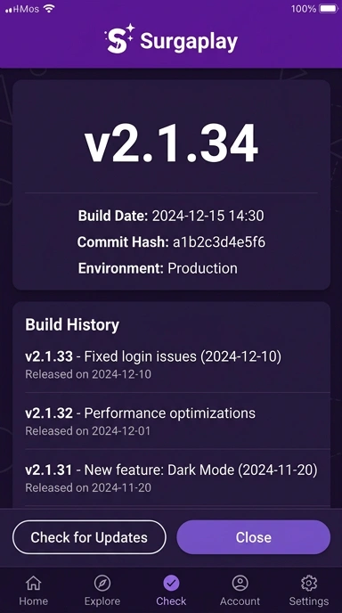 Riwayat Versi Aplikasi surgaplay untuk Android